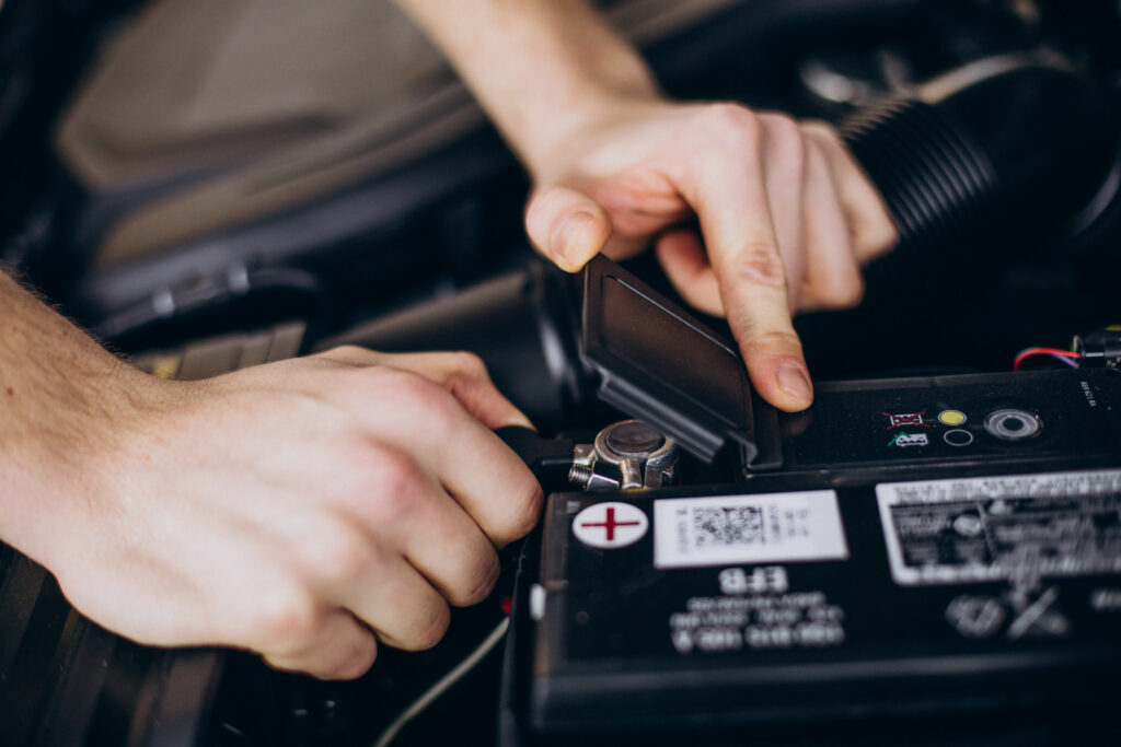 Repair Man Making Car Service